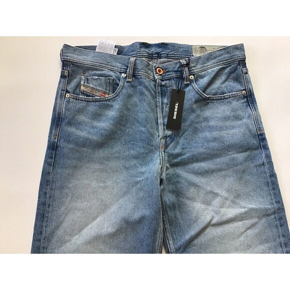 $298 Diesel Men’s Dagh Relax Regular Straight Destroy Jeans 0076J Blue Size W32 - Picture 8 of 12